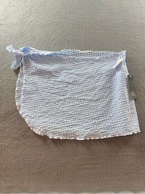 wild fable - Light Blue and White Gingham Bathing Suit Wrap